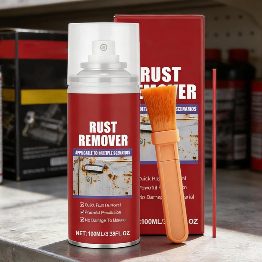 Rust Remover for Car 100ml Multipurpose Automotive Polishing Spray Heavy Duty Rust Dissolver for Trailer RV Automotive Sedan