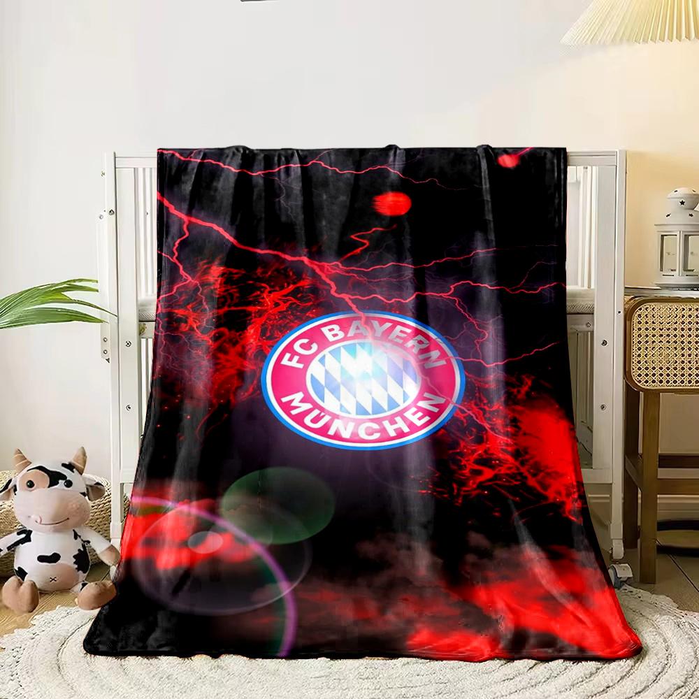 Bayern Munich Logo Designed Flannel blanket for bedroom, living room, sofa, and nap