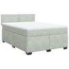 Maison Exclusive - Sommier à lattes de lit et matelas Gris clair 140x200cm Velours
