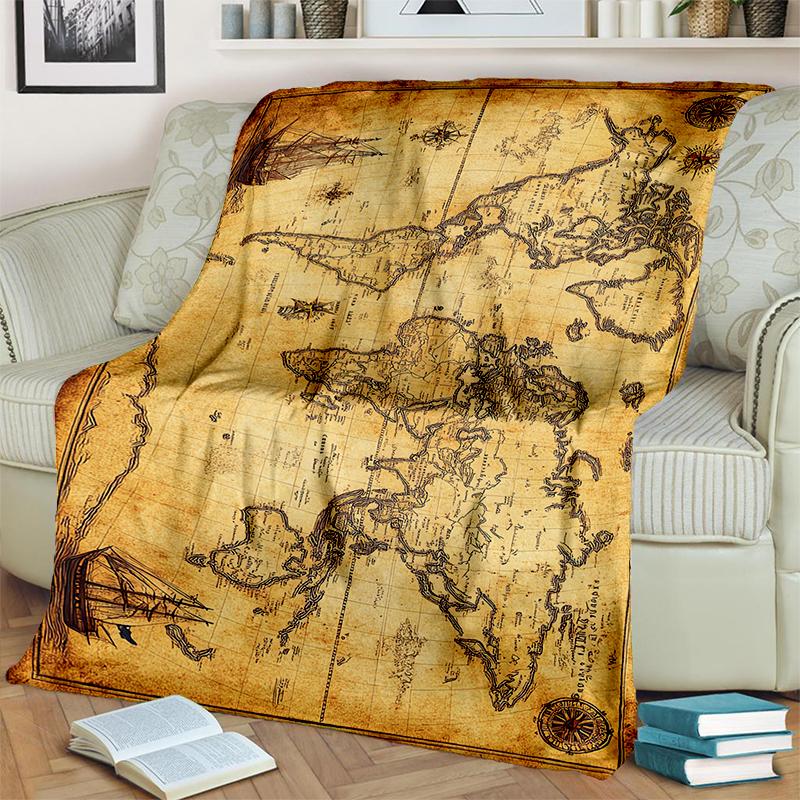 29 Style New Retro Marine Nautical Chart Compass Blanket,Soft Throw Blanket for Home Bedroom Bed Sofa Travel Office Cover Kids