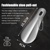 10cm Easy Carry Mini Black Shoehorn Metal Durable Stainless Steel Portable Fashion Key Ring Shoe Horns Accessories Aid Tool