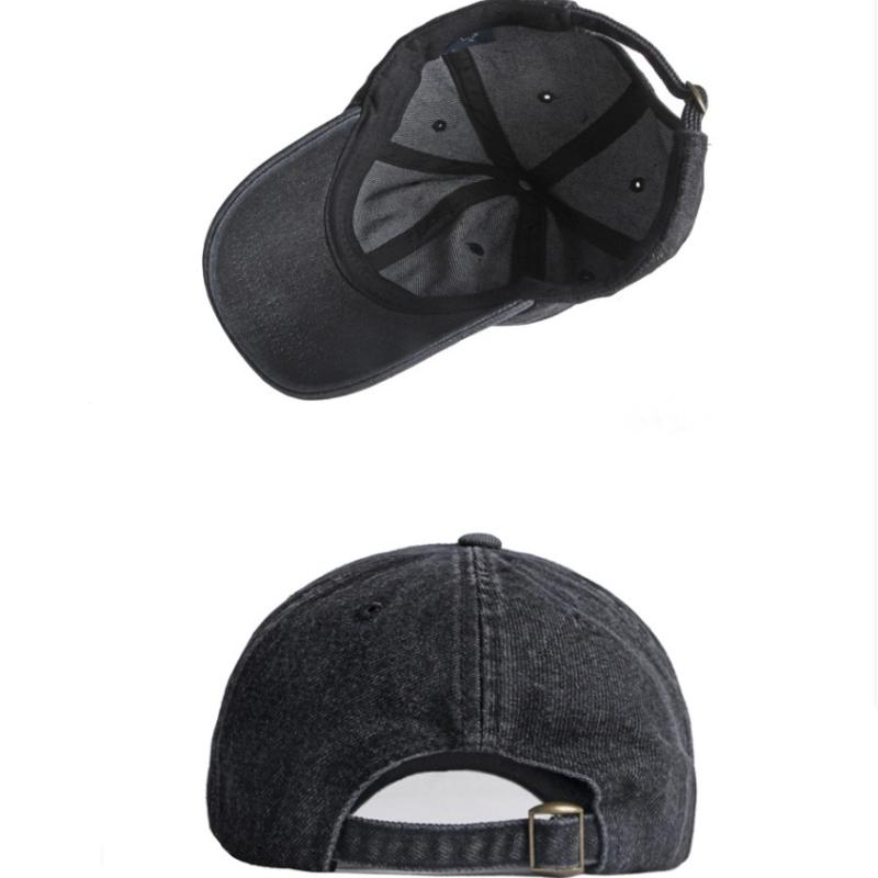 Vintage Washed Cotton Denim Baseball Cap Men Women Adjustable Trucker Style Sport Summer Sun Hats Outdoor Golf Fishing Hats