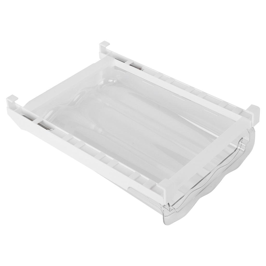 21?Grid Egg Drawer Storage Box Plastic Adjustable Length Egg Holder for Refrigerator Space Saving