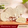 1 Old-Fashioned Household Fan Made of Palm Leaves, Durable Woven Banana Leaf Small Fan