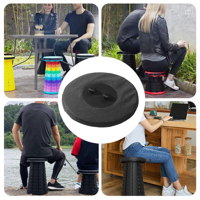 Telescopic Stool Cushion Waterproof Oxford Cloth Round Seat Cushion for Foldable Stool for Hiking Lawn Outdoor Gardening Travel