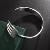 Creative Design Fork Cuff Bracelet Stainless Steel for Women Personality Trend Party Jewelry Three Colors Optional
