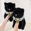 33cm/45cm Cute Lifelike Cat Plush Toy Simulation Soft And Comfortable Black Cat Kitten Stuffed Toy Birthday Gift