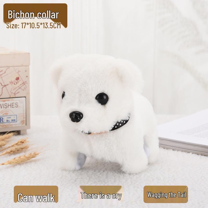 Interactive Walking & Barking Plush Puppy Robot Toy