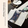 1Pc Table Runner Long Tassels Traditional Chinese Style Wide Tea Room Table Flags Tablecloth