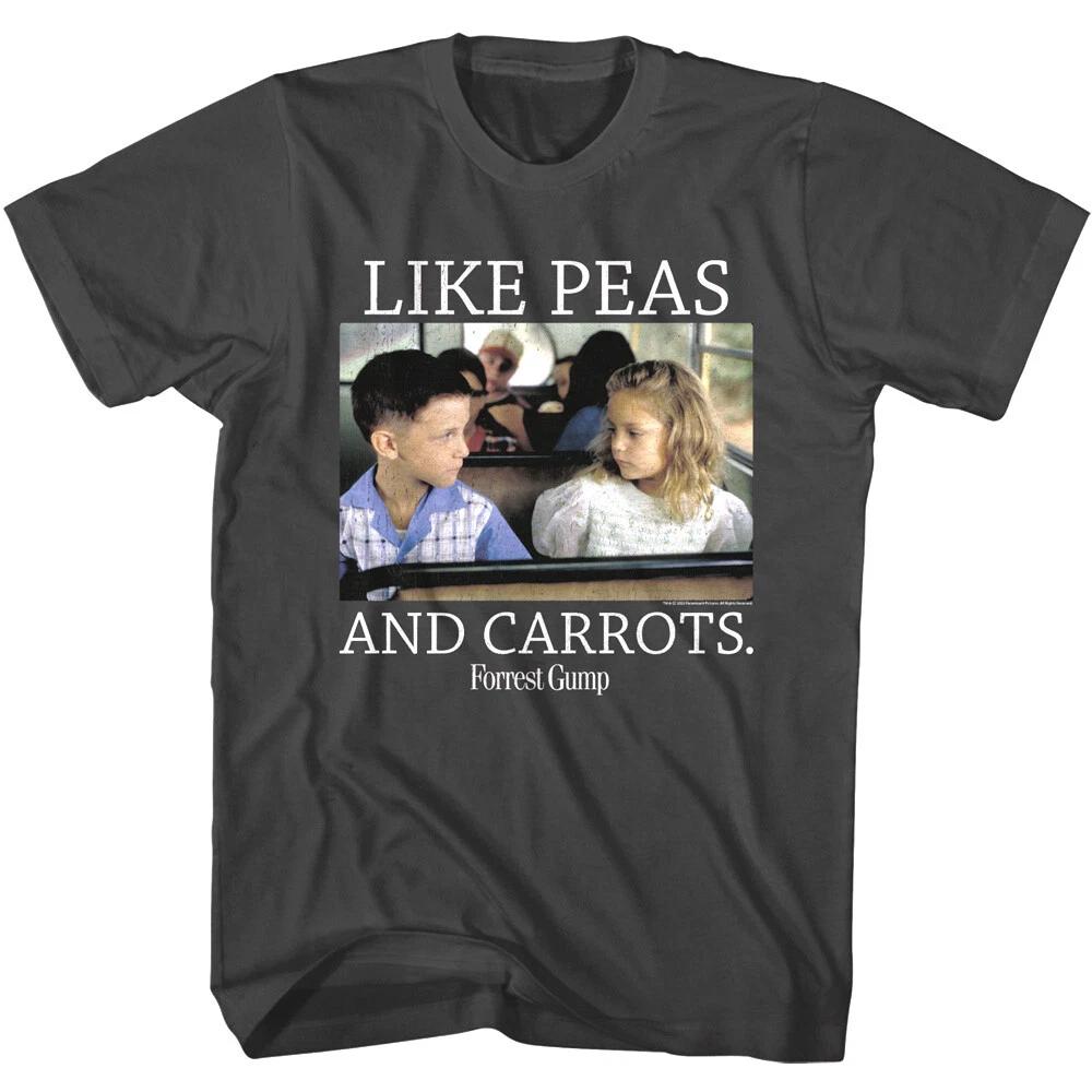 

Forrest Gump Jenny Like Peas & Carrots Men s T Shirt Young Love School Bus 2XL