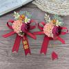 Mori Style Wedding Corsage Set: Bride & Groom Boutonnieres, Family Pins, Groomsmen & Bridesmaids Corsages