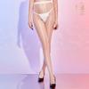 Shiny Aurora T-Crotch Ultra-Thin Stockings Transparent Silky Sexy Open-Crotch Erotic Stockings Disco Black Pantyhose