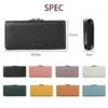 Genuine Leather Clasp Long Travel Large with Coin Two Gift Box Casual [imeetu] Women's Wallet, Wallet, Wallet, Capacity, Soft, Purse, Compartments,