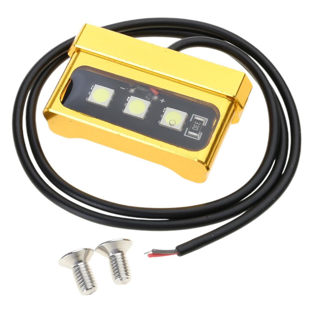 12V Moto LED Éclairage de Plaque d'Immatriculation Lampe Décorative Cadre Arrière Feu Arrière Numéro Lumière Indicateurs Universels Pièces de Moto