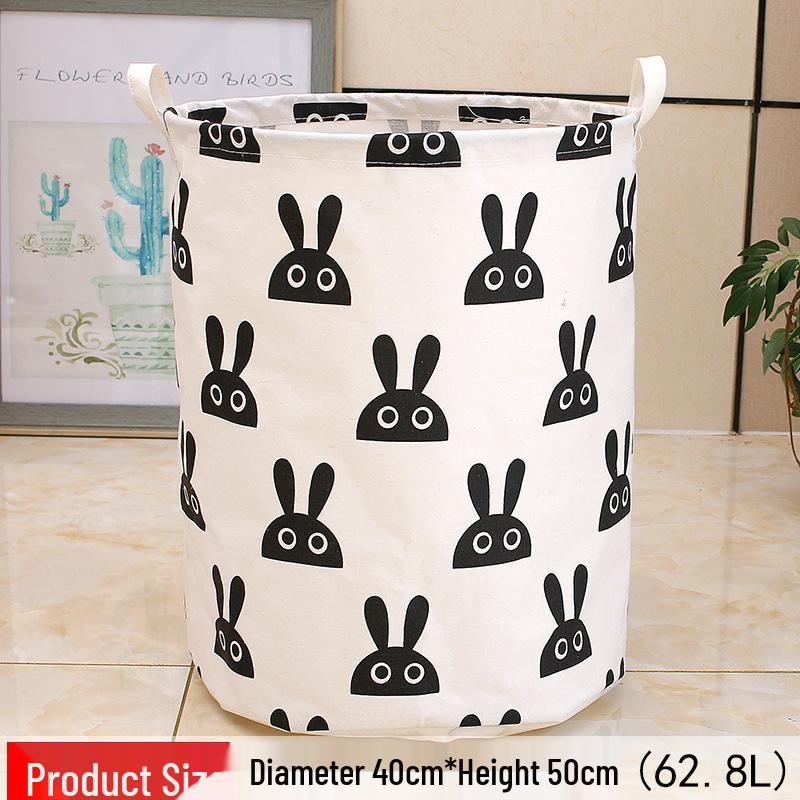 Waterproof Cotton Linen Laundry Basket and Toy Storage Hamper