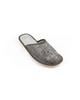 Leather Slippers with the Inscription Super Grandpa, Gray Slippers for Grandfather's Day 46