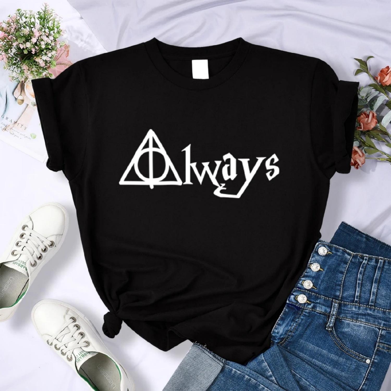 

Classic Movie Lines Street Print Women T-Shirt Summer Casual T Shirts Street Hip Hop Short Sleeve Personality Breathable T Shirt XXXXXL різнокольоровий