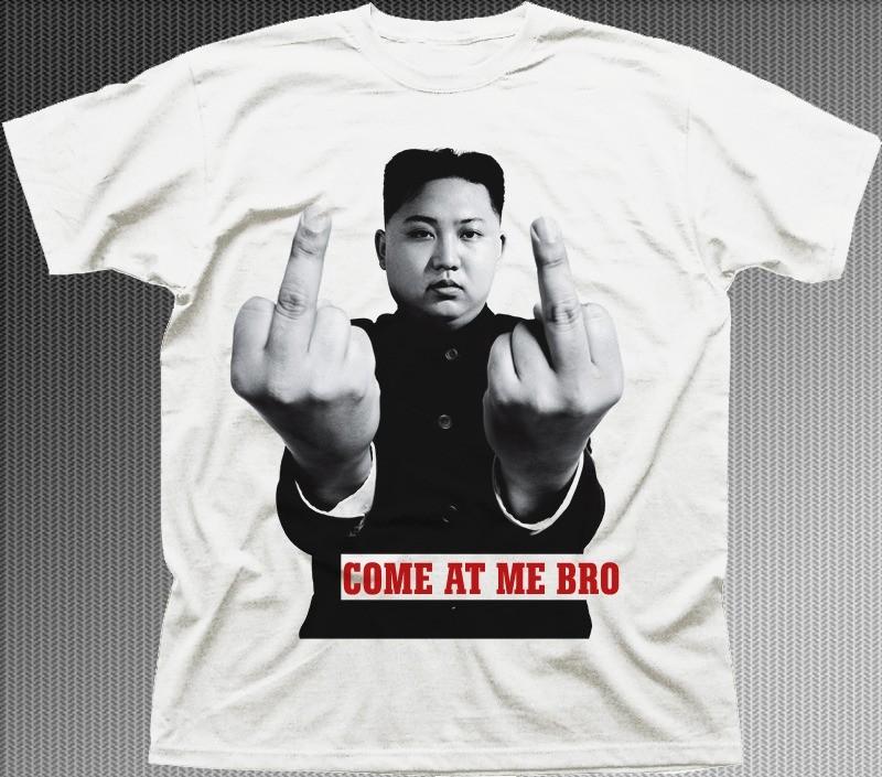

Kim Jong-Un Finger KOREA The Interview Come at me Bro white t-shirt OZ9495 5XL різнокольоровий