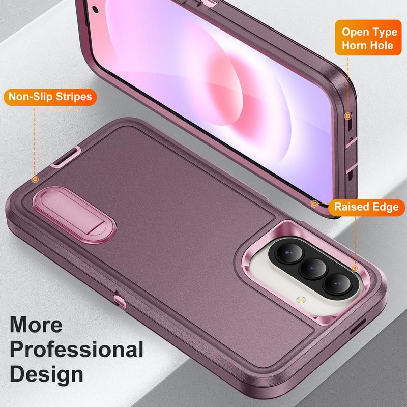 S26 Ultra Case Shockproof Bumper Hybrid 3in1 Candy Color Phone Stand Cover Samsung S25 Ultra S24 Plus S23 FE A15 A16 A36 A56 A17 A27 A37 A57 5G
