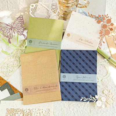 20Pcs/Set A6 Scrapbook Paper Elegant Textured DIY Handmade Art Craft Project Card Making Photo Album Journaling Decorative Special Paper Sheet Kit