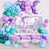 Décorations de Fête Petite Sirène Ballons Guirlande Arche Queue de Sirène Toile de Fond Ensemble Décoration 1er Anniversaire Articles de Fête Fille