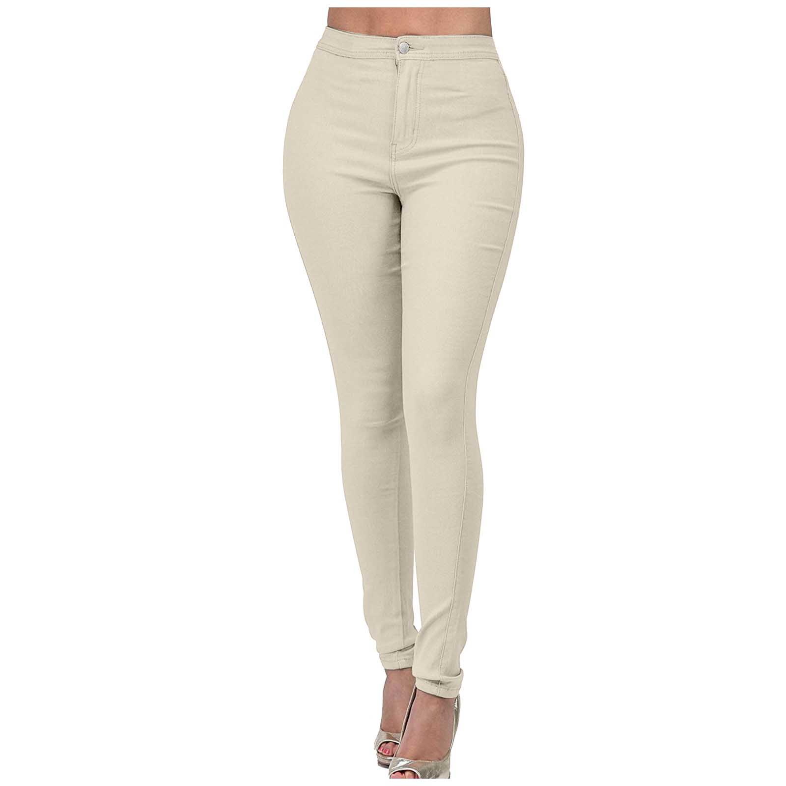 Женские повседневные брюки, облегающие модные эластичные джинсовые брюки, брюки-карандаш S хаки