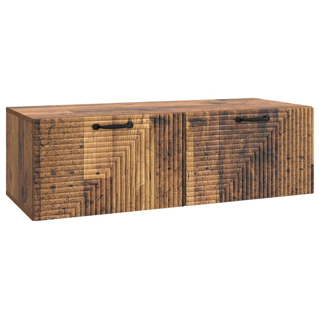 Wall Mounted TV Cabinet Reclaimed Wood Look 98 x 41 x 30 cm Particleboard