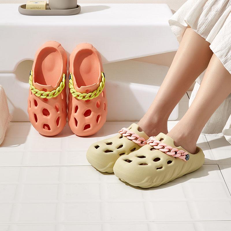 2024 Nouvelles Sandales à Plateforme d'Été pour Femmes, Pantoufles de Couple, Chaussures de Mode Creuses et Respirantes, Pantoufles d'Intérieur pour Femmes