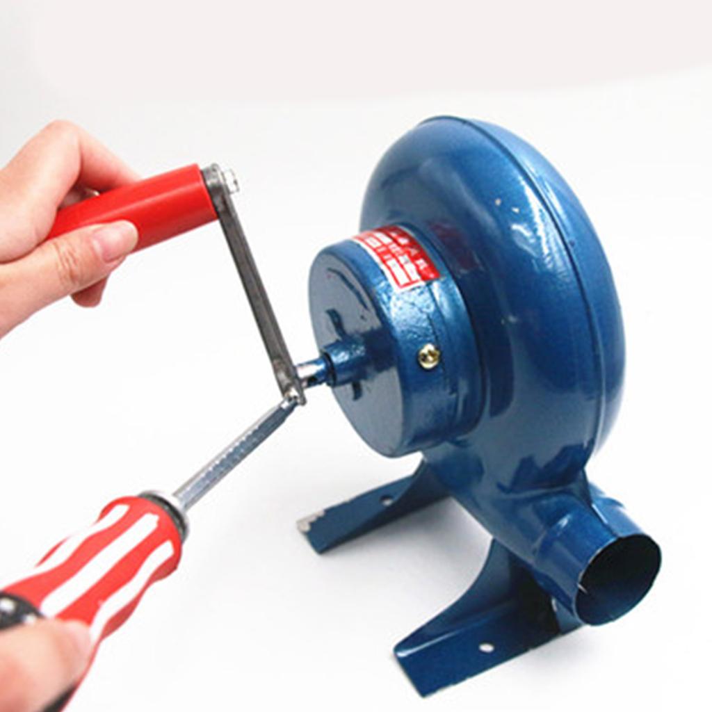 Soplador de barbacoa con manivela de 120 W, soplador manual, soplador de aire doméstico, ventilador de barbacoa con mango manual, herramienta de cocina