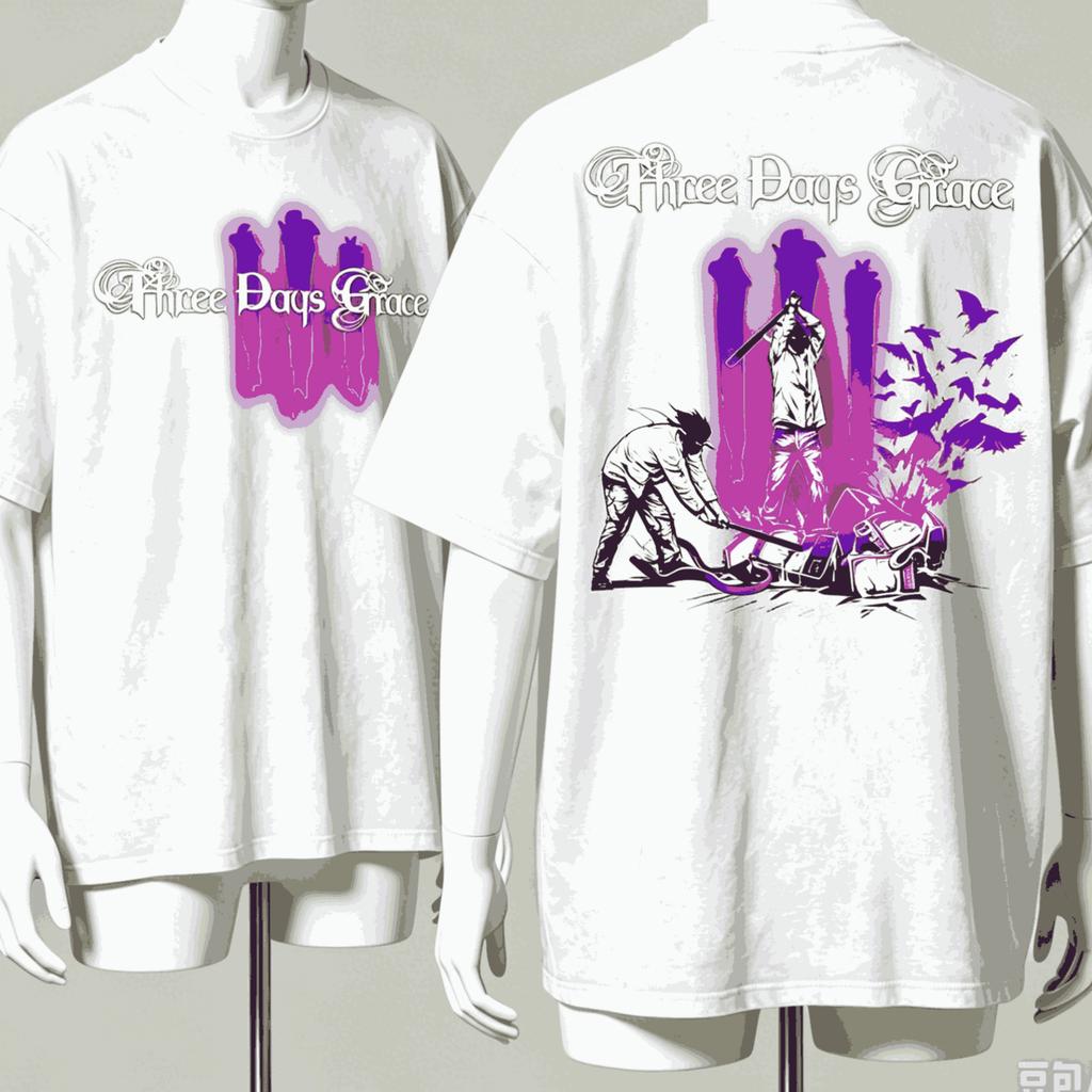 Three Days Grace for Fan Gift T-shirt Men Women Harajuku Oversized Unisex Short Sleeve Streetwear high quality Couples Classic soft Retro Fashion