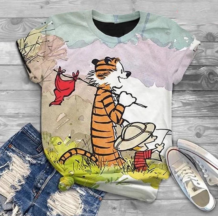 Calvin and Hobbes Comics All over Print Unisex T-Shirt S-5XL 3D TU394 XXXXL