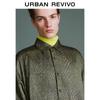 UR 2025 Spring Men's Oversized Asymmetric Printed Shirt