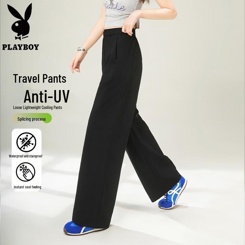 PLAYBOY Men s Outdoor Sun Protection Cooling Casual Pants M чёрный
