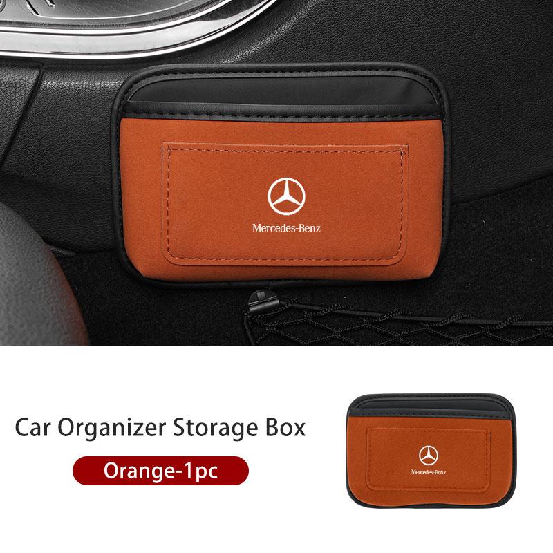 CRS1 Car Storage Pocket Sticky Side Door Hanging Phone Purse Box For Mercedes Benz W202 W212 W126 W140 W168 W177 CLS GLE GLC GLS CLA