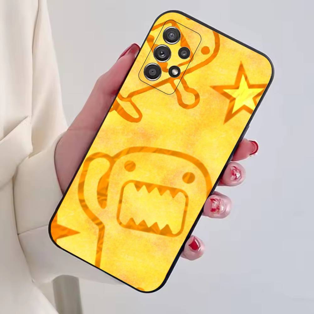 Cute Domo-kun Monsters Fashion Phone Case For Samsung S25,S24,S21,S22,S23,S30,Ultra,S20,Plus,Fe,Soft Silicone Black Cover
