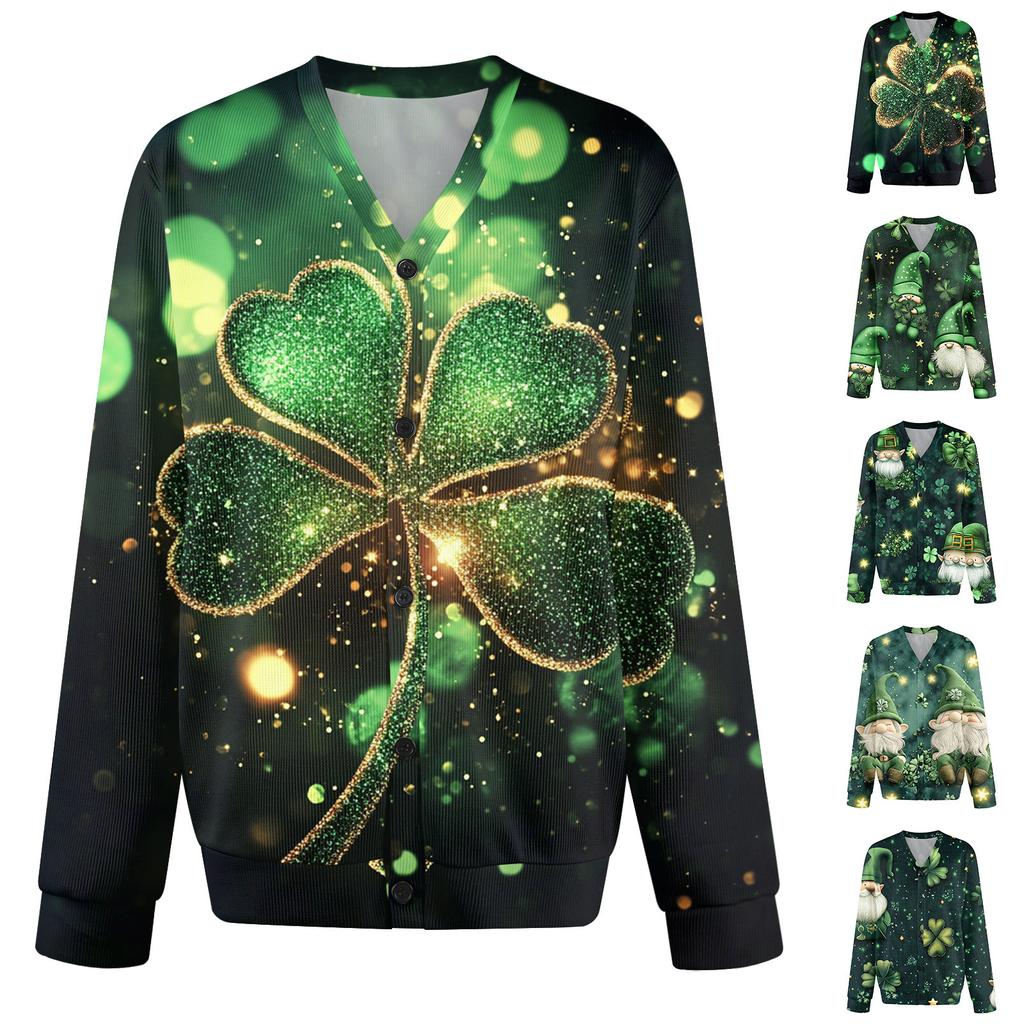 Pánský ležérní módní kardigan s dlouhým rukávem a jednořadým zapínáním na knoflíky