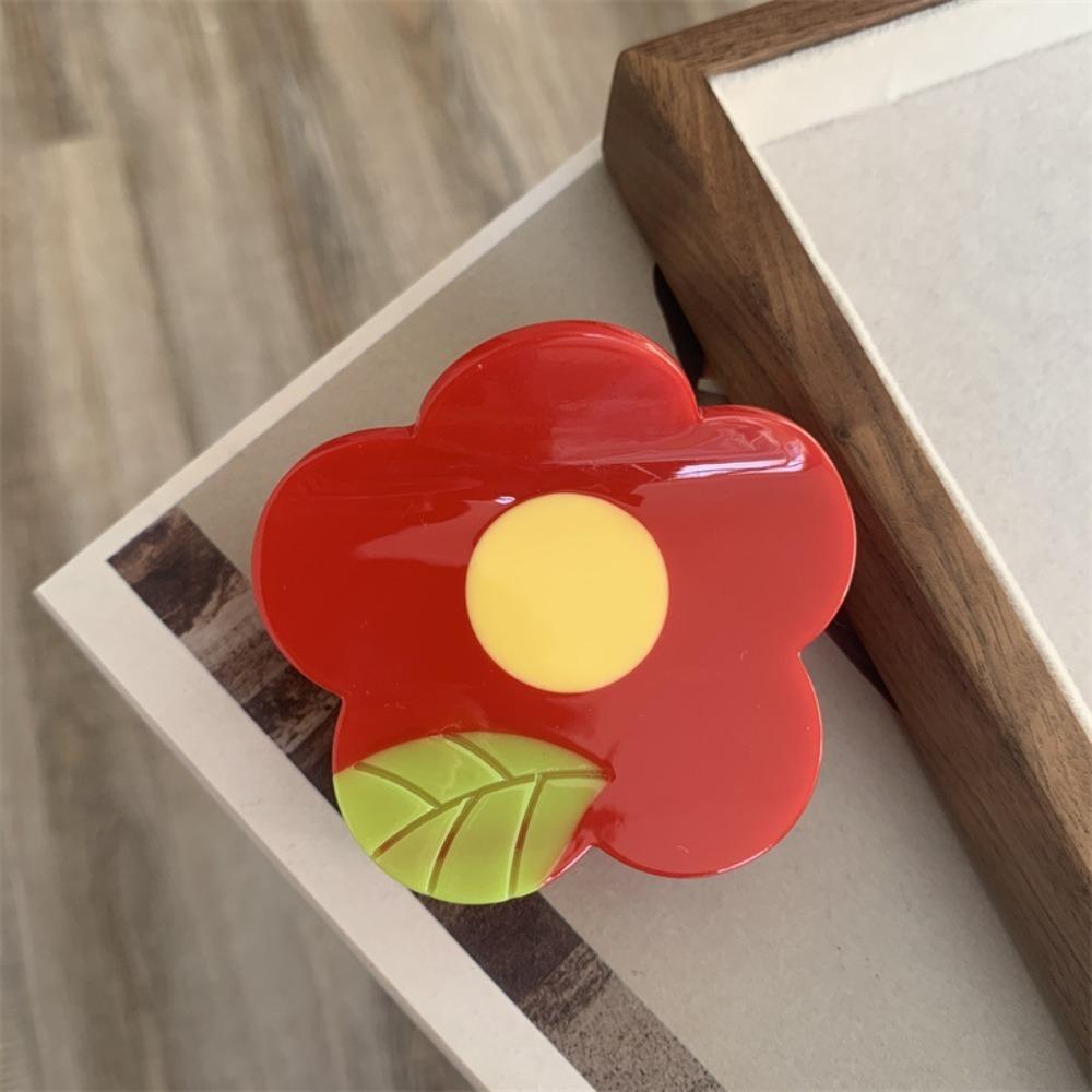 

Colorful Cartoon Bag Hair Claw Irregular Acetic Acid Shark Clip Acrylic Flower Hair Claw Travel Style 1