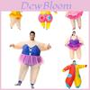 Déguisement Gonflable Clown Ballerine Pour Fêtes d'Halloween Couleurs Rose Et Violet