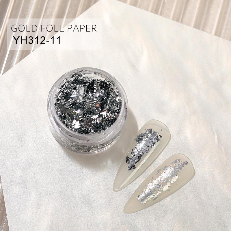 Ultra-Thin Iridescent Gold & Silver Nail Foil Fragments