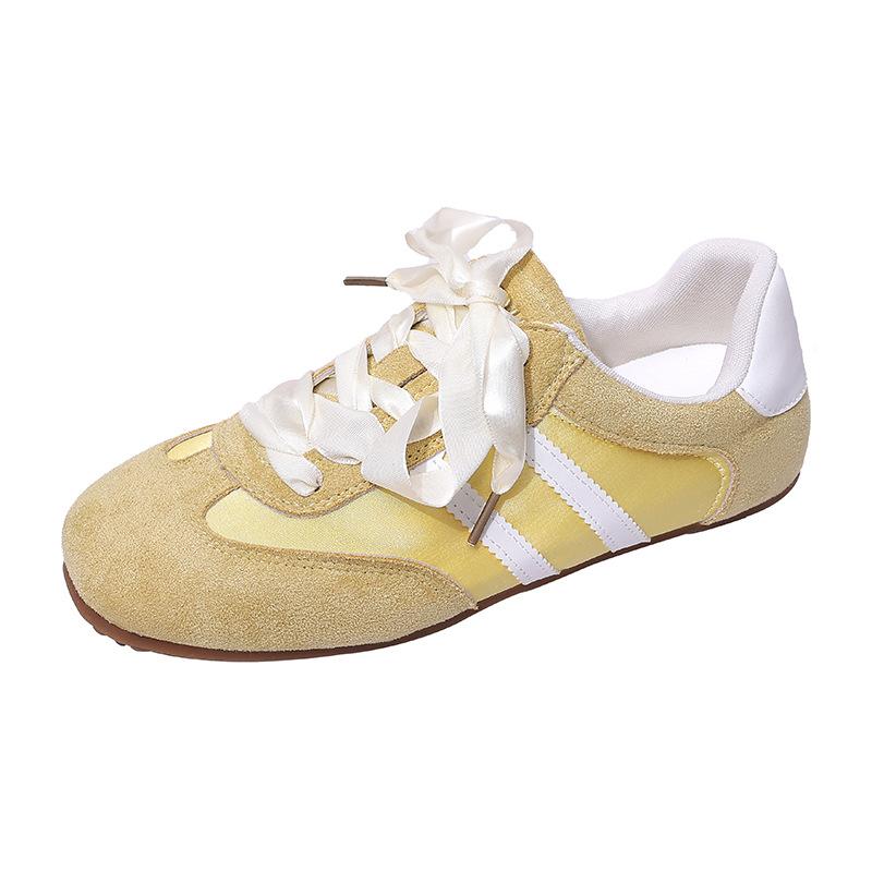 Versatile Korean Retro Summer Niche Ballet Training Shoes Women's 2025 New Flat-bottomed Sports and Leisure Shoes Board Shoes