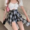 Women's A-Line Plaid Skort with Irregular Design - 2025 Summer Collection