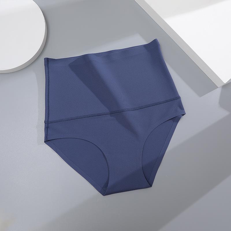 

FINETOO Высокая талия Бесшовные корректирующие трусики антибактериальные женское нижнее белье мягкие трусы с промежностью для женского нижнего белья Корректирующее белье XL&1pc синий