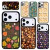 Capa Case for iPhone 17 Air 16 Pro Max 15 Plus 11 13 Mini 14 12 Back Phone Cover Autumn Leaves