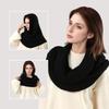 Thickened Women's Knit Scarf Warm Winter Neck Warmer Versatile Hooded Scarf  Winter Wear