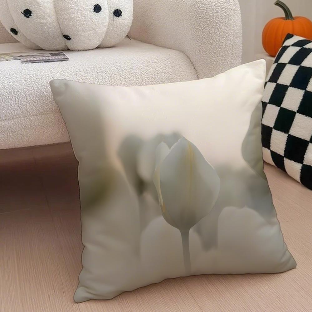 Still life with colorful flowers Cushion Cover Throw Pillow Cover Hidden Button Durable Polyester Chair Cushion