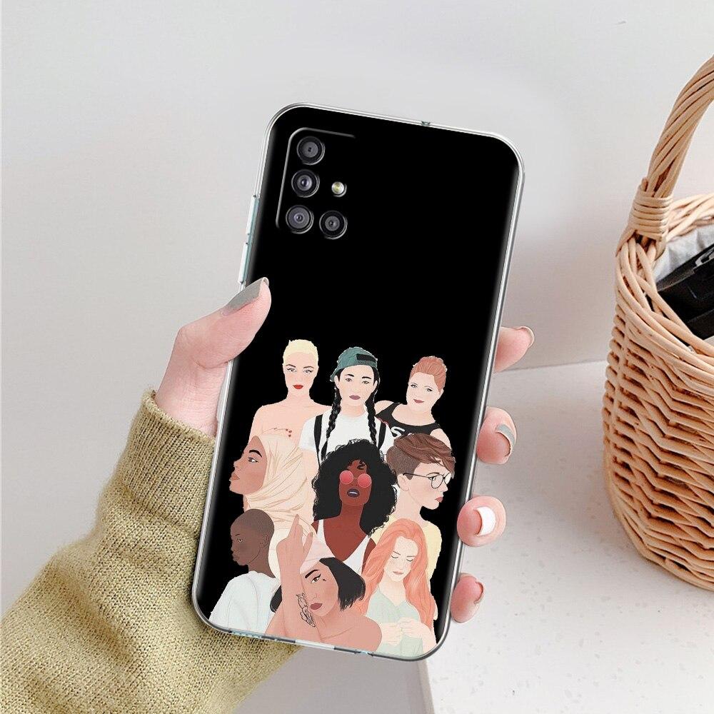 Feministische Feminismus-Telefonhülle für Samsung Galaxy A51 A71 A21S A12 A11 A31 A41 A52 A32 5G A72 A01 A02S Silikon Klar Soft Cover