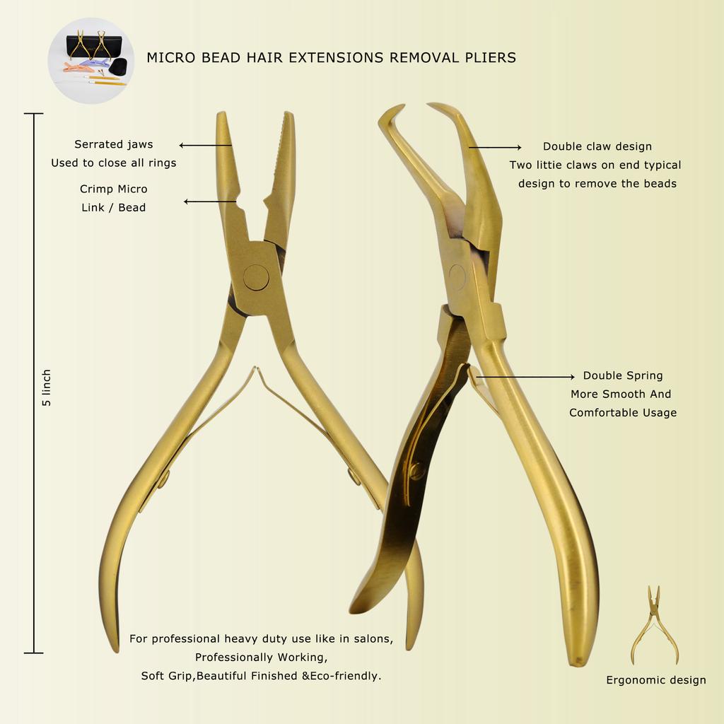 Clamp Pliers Hair Extension Plier Tool Kit for Micro Ring Link Bead Human Hair Extensions Opener Closer Tools