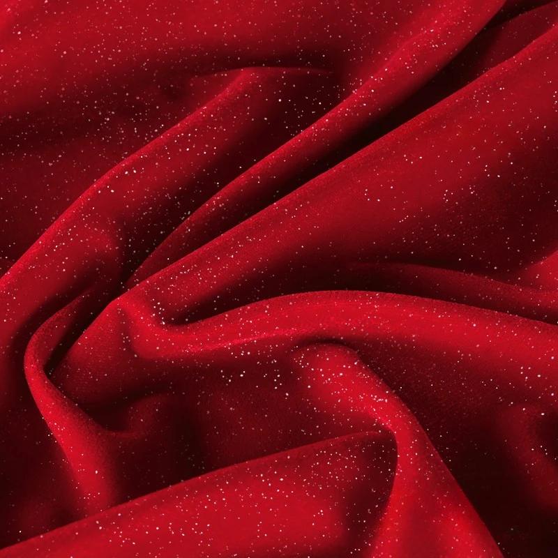 Soft Glint Velvet Fabric Silver Thread Woven with Dreamy Shimmering Texture  Plush Non-slip Fabric for DIY Sewing Dress