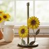 Iron Flower Shaped Tissue Holder Freestanding Paper Towel Rack  Home Decor