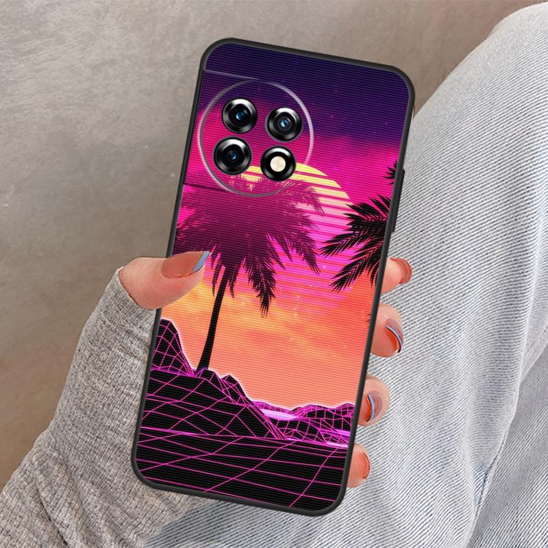 Hot Synthwave Retro 80s Neon Case For OnePlus Nord N10 N20 Nord 2 2T CE 3 Lite Ace 8T 9R 10R 10T 8 9 10 Pro 11 Cover